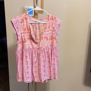 Lucky Brand Floral Pink Women's Top